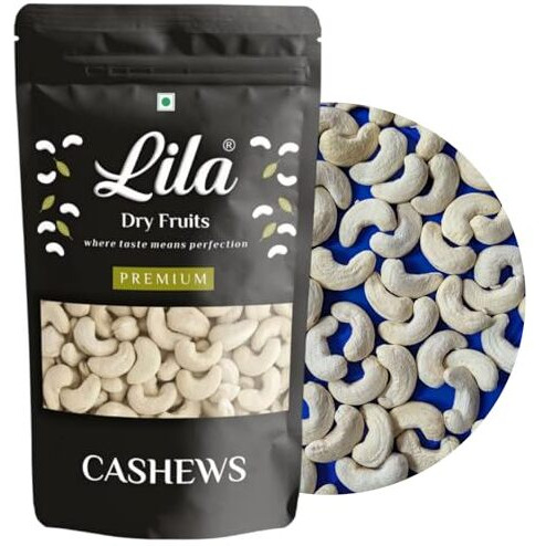 Lila Dry Fruits Cashews 200 Grams | Natural And Unsalted Whole Cashew | Premium Kaju Ideal For Dieting, Snacking, Cooking, And Baking | Protein Rich Kajau Dry Fruits Perfect For Gifting