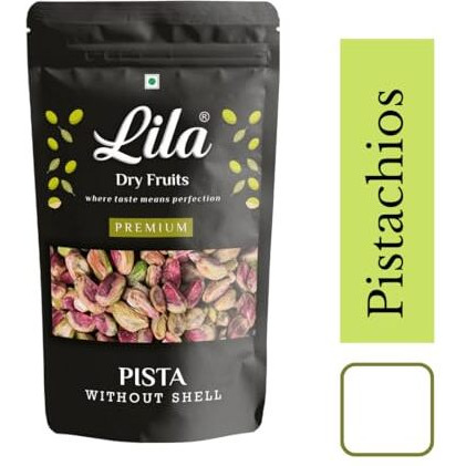 Lila Dry Fruits Mota Pista 200X2 Gms Each | Whole Pistachios For Healthy Snacking, Dieting & Breakfast | Dry Fruit Pista High In Minerals | Ideal For Giftings | Rich Flavor, Naturally Nutty Pistas