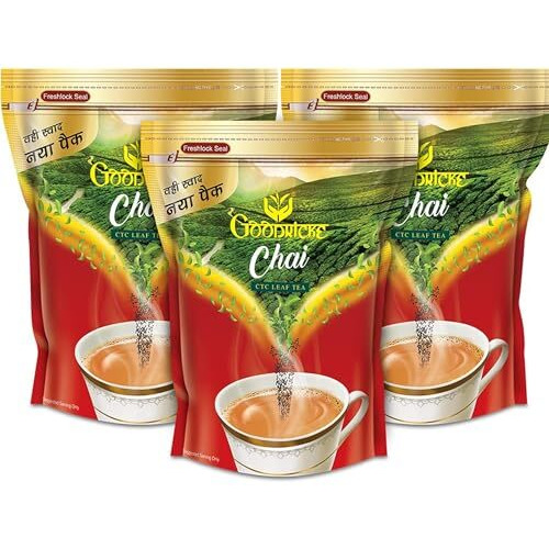 Goodricke Ctc Leaf Tea - 250 Gm (Pack Of 3) | 100% Pure & Natural Assam Loose Leaves Tea | Kadak Chai Patti | Premium Milk Tea | Richer Taste & Irresistible Aroma