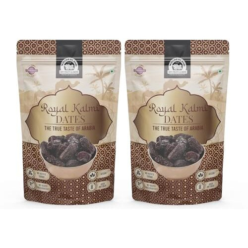 Wonderland Foods 400G (200G X 2) Premium Kalmi (Safawi) Dates Box | Healthy & Nutritious Soft Khajoor | Khajur Rich In Iron, Fibre & Vitamins