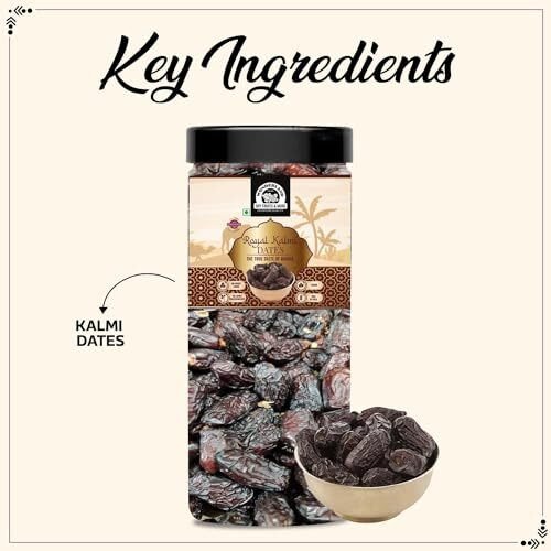 Wonderland Foods 400G Dry Fruits Kalmi (Safawi) Dates Jar | Healthy & Nutritious Soft Khajoor | Khajur Rich In Iron, Fibre & Vitamins