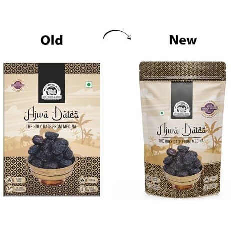 Wonderland Foods (Device) 200 Gram Ajwa Dates Box | Healthy & Nutritious Soft Khajoor | Khajur Rich In Iron, Fibre & Vitamins | Dry Fruits