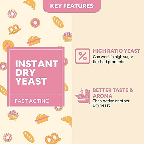 Naturevit Instant Dry Yeast Powder, 1 Kg | Nutritional Yeast Powder For Baking | Active & Instant Yeast For Bread Making At Home | Instant Dry Yeast For Baking, Bread, Cake, Pizza & Wines
