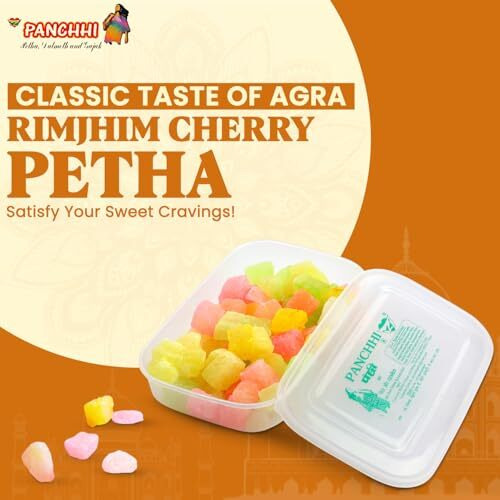 Panchhi Ka Petha 400G (Rimjim Cherry)- Original Agra |Traditionally Made With Handpicked Ash Gourd (Since 1926), Authentic Fresh & Juicy, Preservative Free Delicious Healthy Indian Sweet