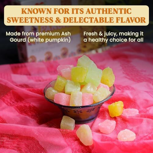 Panchhi Ka Petha 400G (Rimjim Cherry)- Original Agra |Traditionally Made With Handpicked Ash Gourd (Since 1926), Authentic Fresh & Juicy, Preservative Free Delicious Healthy Indian Sweet