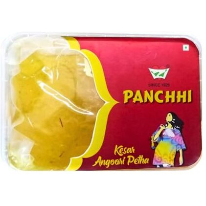 Panchhi Ka Petha 400G (Kesar Angoori) Original Classic Agra Petha | Made With Premium Ash Gourd (Since 1926), Authentic White Fresh & Juicy, Preservative Free Delicious Healthy Indian Sweet