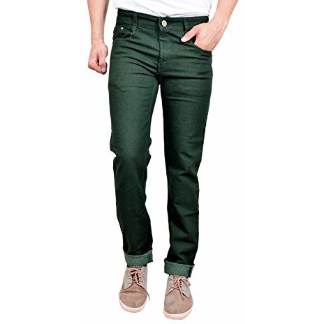 Studio Nexx Men's Regular Fit Jeans (Basicsnew_Darkgreen_32_Dark Green_32)