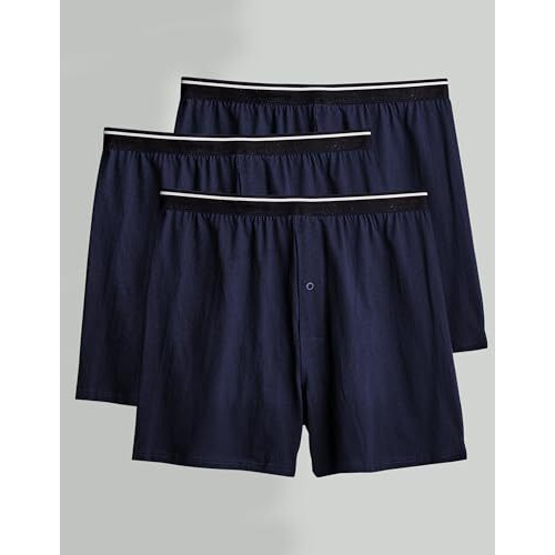 Men's Cotton Knit Regular Fit Boxer Shorts Plus Size Underwear Briefs Combo Pack Label Free Trunks Innerwear (Size 4Xl) (Pack Of 1) (Colors May Vary) Multicolor