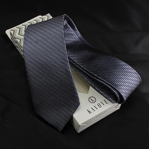 Kovove Silver Solid Neck Tie For Men