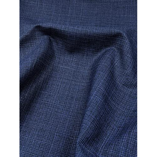 Jhabak's Unstitched Trouser Fabric For Men Poly Viscose Self Design Material 1.30M Pant Piece Cloth (Blue, Free Size)