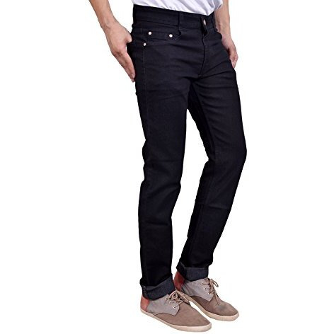 Studio Nexx Men's Regular Fit Jeans (Basicsnew_Black_38_Black_38)