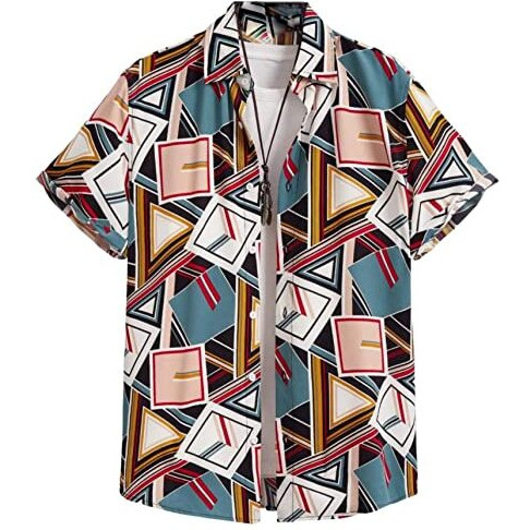 Greciilooks Mens Rayon Casual Shirt Regular Fit Men Casual Shirt (Multicolour, Large)