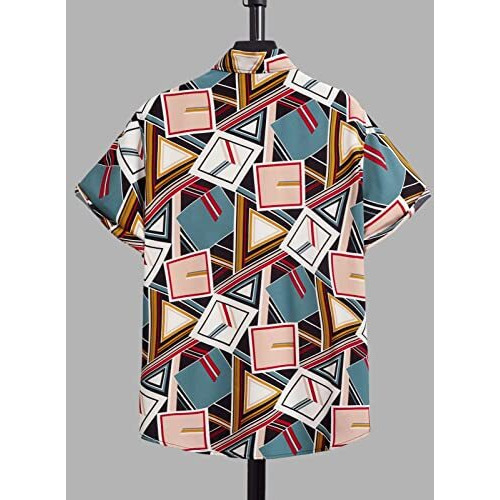 Greciilooks Mens Rayon Casual Shirt Regular Fit Men Casual Shirt (Multicolour, Large)