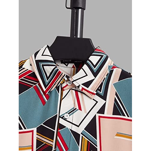 Greciilooks Mens Rayon Casual Shirt Regular Fit Men Casual Shirt (Multicolour, Large)