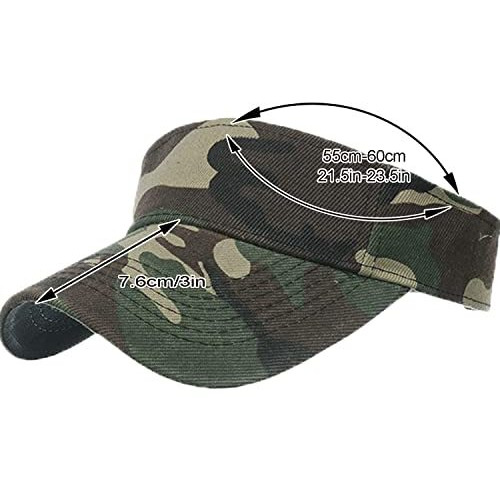 Alexvyan Army Camouflage Sun Visor Sport Golf Adjustable Summer Cap Sun Visor, Uv Protectioncaps For Golf Tennis Cricket Cycling Running - Sun Uv Protection(Dark Green)