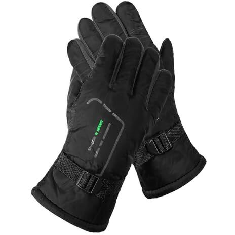 Frackson -20 Snow & Windproof Thermal Soft Fur Warm Winter Gloves (Fur/Fleece Inside) For Riding, Protective Warm Hand Riding Cycling, Byke, Bike, Scooty,Motorcycle For Men & Boy,Male,Black