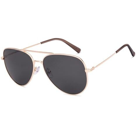 John Jacobs Ali Fazal Gold - Grey | Full Rim Pilot Stylish & Premium Sunglasses | Polarized And 100% Uv Protected | Men & Women | Medium | Jj S70012