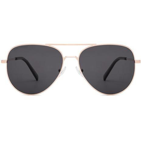 John Jacobs Ali Fazal Gold - Grey | Full Rim Pilot Stylish & Premium Sunglasses | Polarized And 100% Uv Protected | Men & Women | Medium | Jj S70012