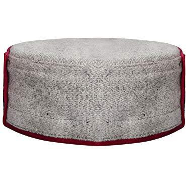 Vastraa Fusion Unisex Woolen Kullu Cap (Pack Of 1) (Ts0961_Broad Swastik-Type Pattern Large 2_Free Size), Red