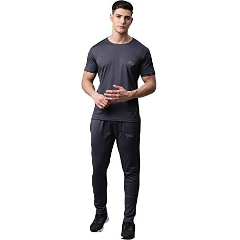Mack Jonney Dryfit Solid Lycra Multicolor Tracksuit Co-Ord Sets For Men (Pack Of 2)-Dryfit_T_D10_Gry_Olv_04-Xxl