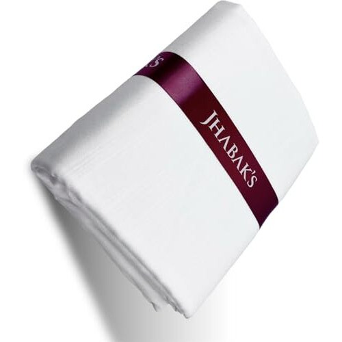 Jhabak's Unstitched 100% Pure Cotton Fabric For Men - 1.60M Piece (White)
