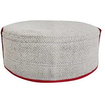 Vastraa Fusion Unisex Woolen Kullu Cap (Pack Of 1) (Ts00332_Round Patti In Center-Beige_Free Size)