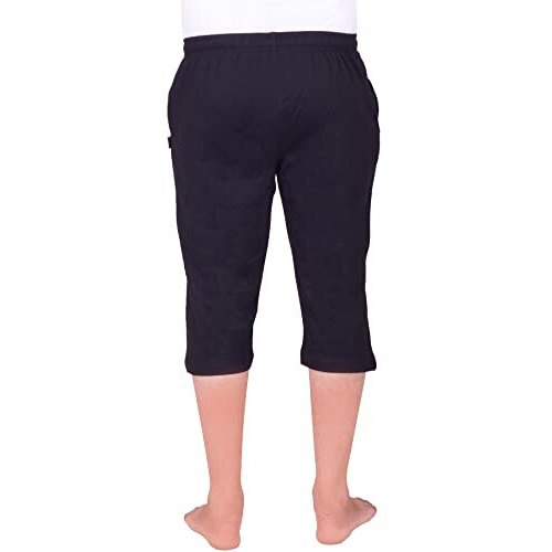 Vego Mens Capri, 3/4, Three By Fourth, Three Quarter Black Regular Fit