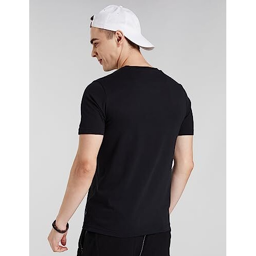 Amazon Brand - Symbol Men's Graphic Disney Regular Fit T-Shirt (Sym-A23-Tsh-01-D_Jet Black_L)