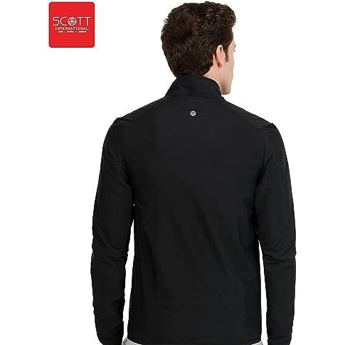 Scott International Polyester Men's Lightweight Water Repellent Foldable & Compact | Perfect For Any Kind Of Outdoor Adventure And Sports Jacket (Ss23-Idry-Jkt-Bl-L_Black_Large)