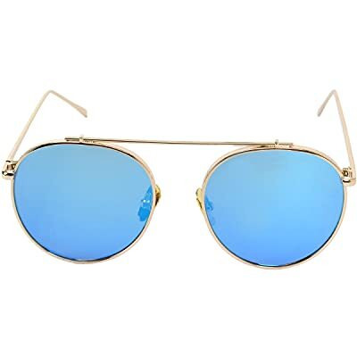 Elegante Unisex Round Inspired From Allu Arjun Polarization Sunglasses For Men And Women (Blue) - Pack Of 1