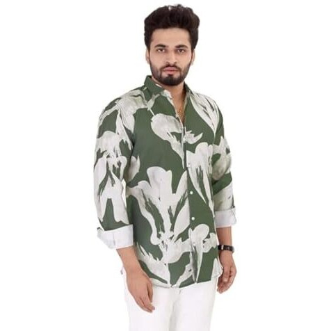 Brown Culture Solid Linen Cotton - Printed - Full Sleeve - Summer-Regular Fit - Men Stylish - Everyday Formal Wear - Casual Shirt For Men Xl