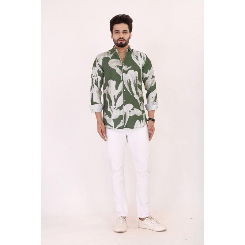 Brown Culture Solid Linen Cotton - Printed - Full Sleeve - Summer-Regular Fit - Men Stylish - Everyday Formal Wear - Casual Shirt For Men Xl