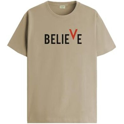 Adro Tshirt For MenPrinted T-Shirt For MenCotton T-ShirtMens TshirtRn24-M-Bvv-Be-L Beige