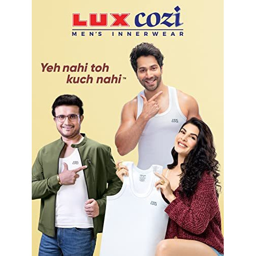 Lux Cozi Men's Pack Of 3 Solid White Vest(Size  Large)