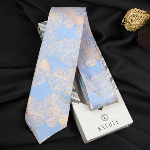 Kavove Blue Polka Dot Neck Tie For Men