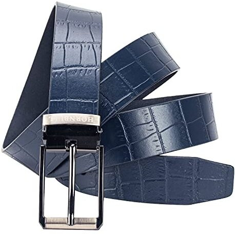 Hornbull Clara Mens Leather Belt Navy Color | Leather Belt For Men | Formal Mens Leather Belt