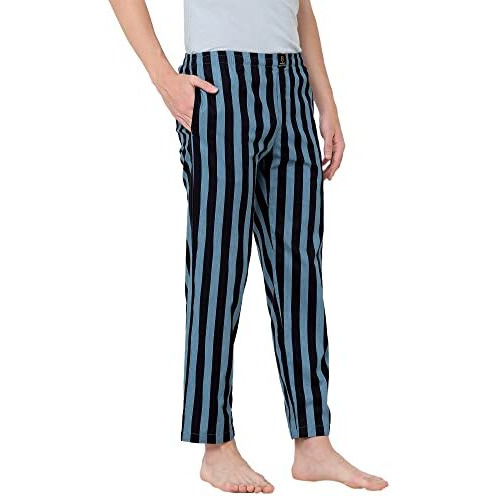 Urban Scottish Men's Lounge Pants 100% Cotton Men's Lounge Night Pant Comfortable Leisure-Wear Lower With An Elastic Waist-Band And Regular Fit Track Pants, Machine Washable Stay At Home-Uspj2154-L