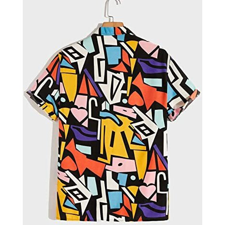 Leriya Fashion Shirts For Men || Soft Rayon Multi Printed Casual Shirts For Boys || Spread Collar || Short Sleeve || Summer Wear || (Medium, Multi) Lf-Ms-6106