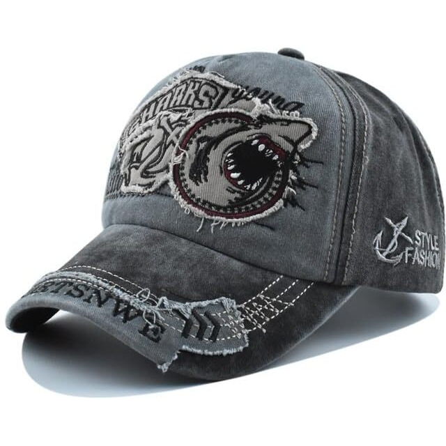 Alexvyan Black Shark Printed Men Sun Visor Baseball Cap Adjustable Sport Summer Cap For Golf Tennis Cricket Cycling Running Gym Cap- Sun Uv Protection.