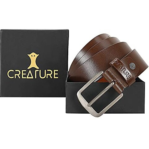 Creature Formal/Casual Brown Leather Belts For Men (Bl-03)
