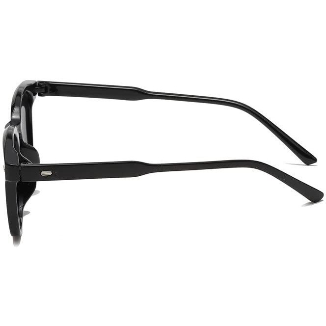 Augen By Visions India Retro Vintage Square Abstract Unisex Sunglasses Uv400 Protected Medium Size (Black, 140)