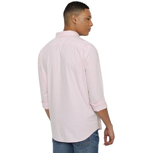 American Eagle Men's Regular Fit Shirt (Wes0152103610A_Pink