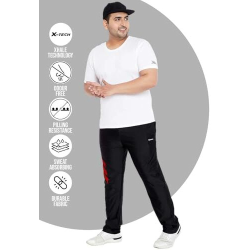 Bigbanana Men's Regular Fit Trackpants (Lami,Black,6Xl)