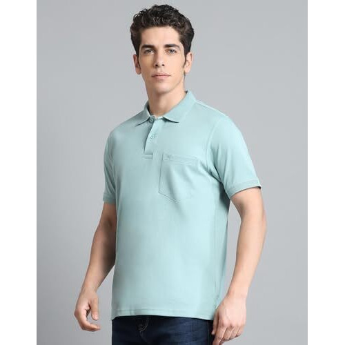 Monte Carlo Men's Regular Fit Polo T-Shirt | Half Sleeve | Solid Collared Tee | Casual Everyday Wear | Stylish & Comfortable Tshirt For Men Sea_Green Xxl (Pack Of 1)