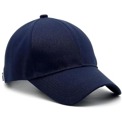 Amazon Brand - Nora Nico Classic Plain Adjustable Baseball Cap For Men And Women, Unisex Cap For All Seasons Navy