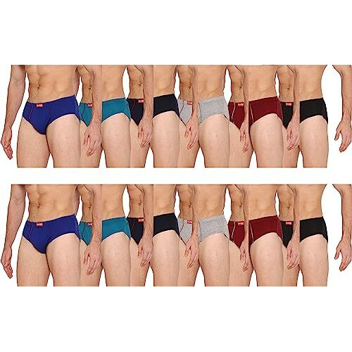 Vip Frenchie Plus Men's Cotton Brief Pack Of 12 (Assorted, 100)