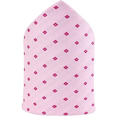 Kovove Elegant Pink Checkered Pocket Square For Men