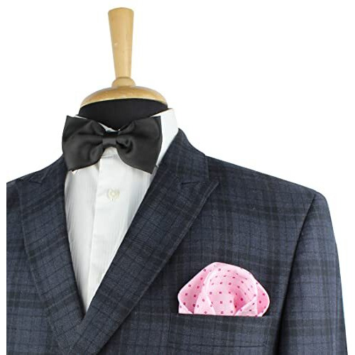 Kovove Elegant Pink Checkered Pocket Square For Men