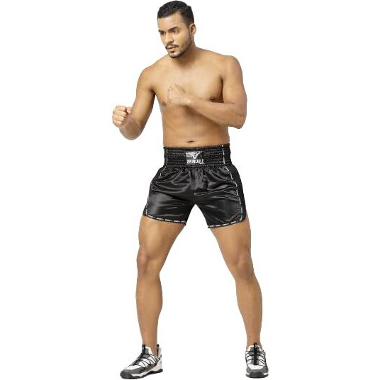 Invincible Men's Muay Thai Boxing Shorts Blue X-Large