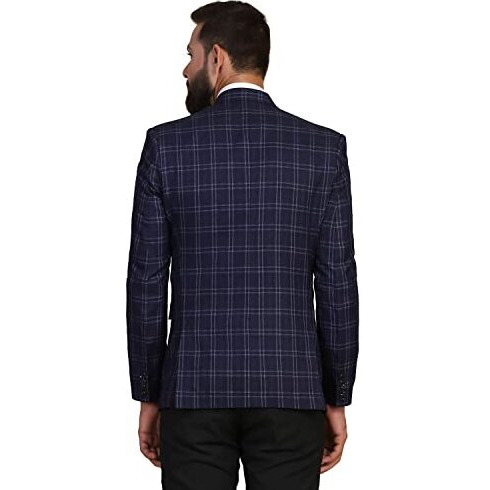 Tahvo Men Tweed Blue Check Blazer
